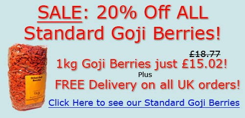 20% off ALL Standard Goji Berries. Click here.